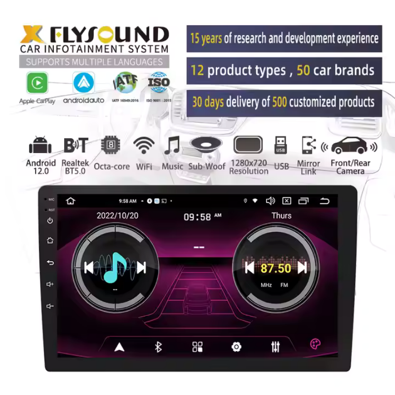 2 Din 10 Inch Android Multimedia Car Radio for American Car Brands