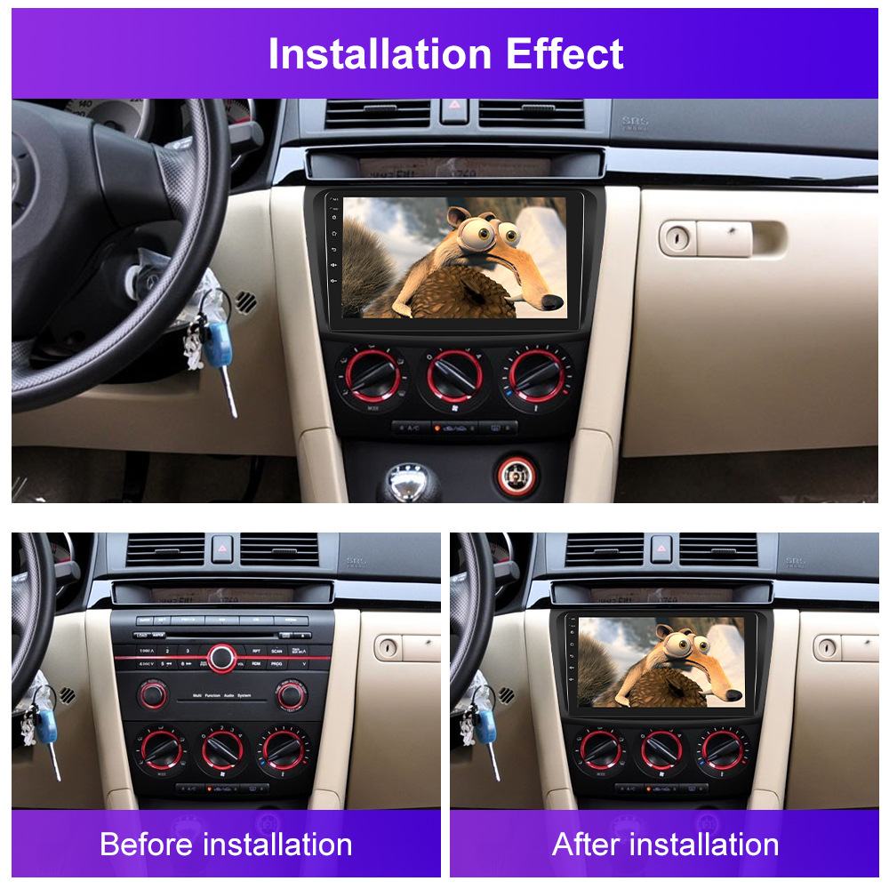 Car DVD Player with 9 Inch Ultra Clear Screen for Mazda 2009–2013
