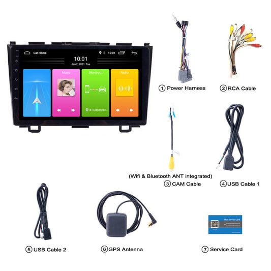 Android Stereo with IPS Screen, 9 Inch 2 Din for Honda 2007–2011