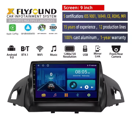 10" Android Car Radio with WiFi BT Mirror Link for Kuga I C519